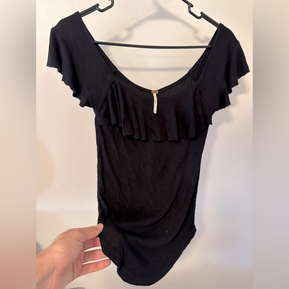 Free people off the shoulder ruffle top